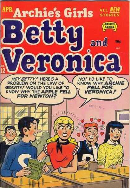 Archie's Girls Betty and Veronica 12 - All New Stories - Archie Series - Book - Apple Fell For Newton - Apple Fell For Veronica