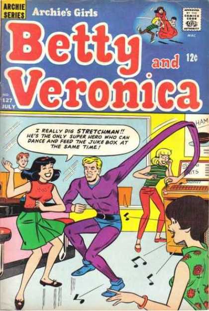 Archie's Girls Betty and Veronica 127 - 60s - Party - Dancing - Jukebox - Long Hand