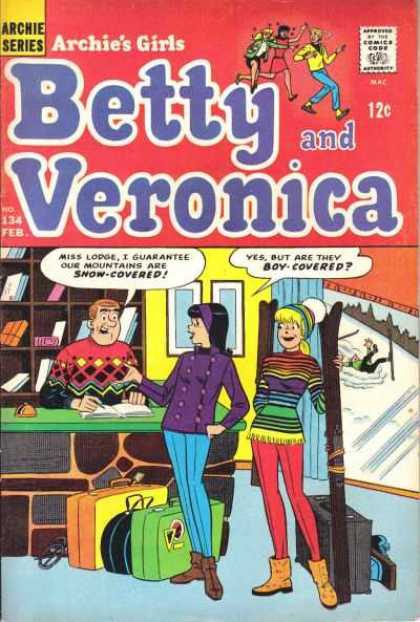 Archie's Girls Betty and Veronica 134 - Series - Mountains - Lodge - Boy - Suitcase