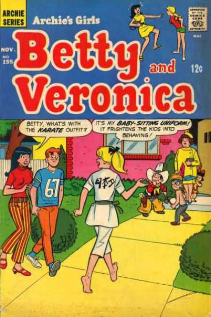 Archie's Girls Betty and Veronica 155 - Karate Uniform - Gi - Cowboy Outfit - Babysitting - Three Children