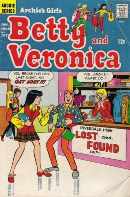 Archie's Girls Betty and Veronica 157 - Lost And Found - High School - Classroom - School Books - Polka Dot Shirt