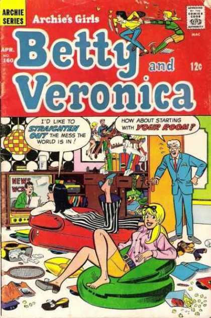 Archie's Girls Betty and Veronica 160 - Teenagers - Television - Mess - Father - Door