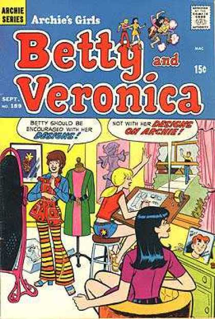 Archie's Girls Betty and Veronica 189 - Comics Code Authority - Speech Bubble - September - 15 Cents - Fashion Design