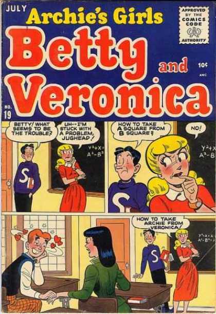 Archie's Girls Betty and Veronica 19 - Jughead - Blackboard - Classroom - Desks - Problem