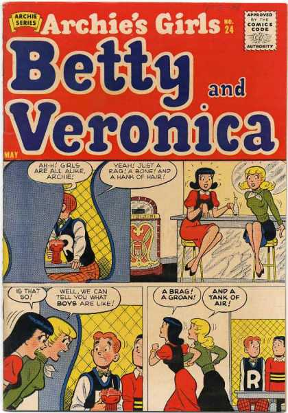 Archie's Girls Betty and Veronica 24 - Boys - Jukebox - May - Blonde - Soda Pop