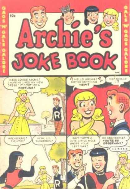Archie's Joke Book 1 - Jealousy - New Dress - Pretty Girl - Red Head - Observant