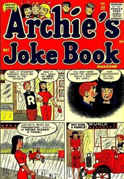 Archie's Joke Book 22 - Veronica - Archie Comics - Archies Joke Book - Bijou Theater - Rainstorm