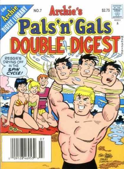 Archie's Pals 'n Gals Double Digest 7 - Digest Library - Spin Cycle - One Strong Man - Beach - Two Girls
