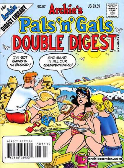 Archie's Pals 'n Gals Double Digest 87 - Library - Sand Castle - Beach - Sandwiches - Picnic