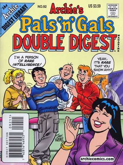 Archie's Pals 'n Gals Double Digest 92 - Malt Shop - Bar Stools - Orange - Joking - Blue Sweater
