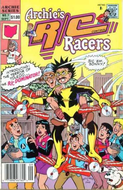 Archie's R-C Racers 7 - Archie Series - Approved By The Comics Code - Man - Plane - Dog