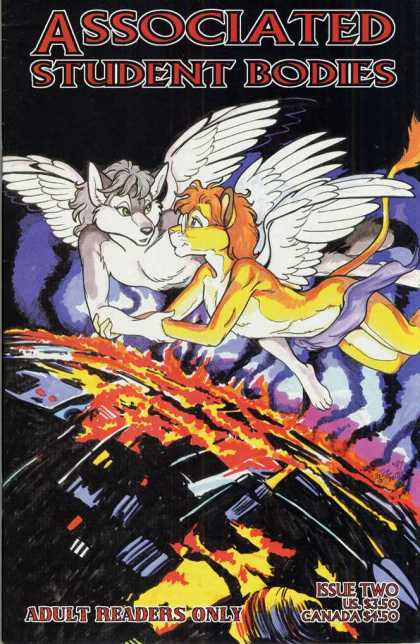 Associated Student Bodies 2 - Gold Lion - Winged Animals - Fire - Tail - White Wings