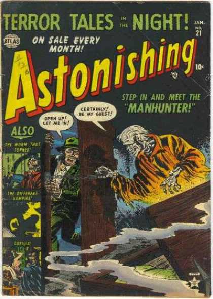 Astonishing 21 - Terror Tales In The Night - Issue Number 21 - Man In Green Suit - Skeleton Man - January Issue