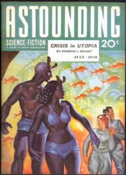 Astounding Stories 116 - Utopia - Sea Creatures - Water - Submerged - Diving Suit