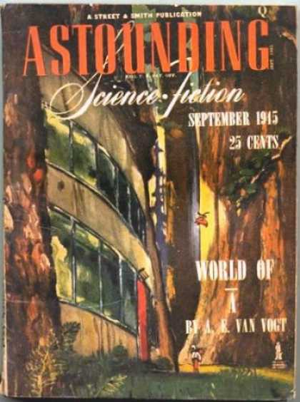Astounding Stories 178 - September 1945 - 25 Cents - Van Vogt - World Of A - Building