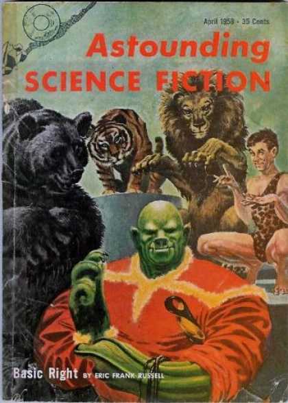 Astounding Stories 329 - April 1958 - Wild Animals - Basic Right - Russell - Green Man