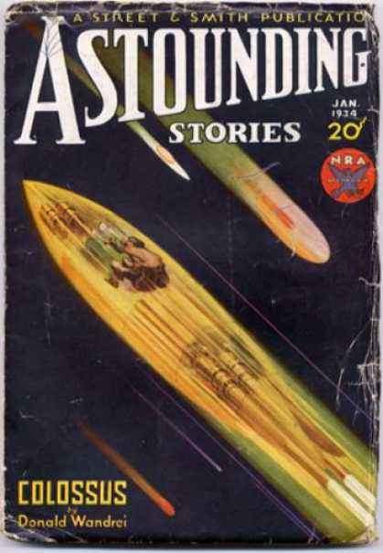 Astounding Stories 38 - Astounding - Rocket - Colossus - Donald Wandrei - Space