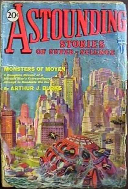 Astounding Stories 4 - Astounding Stories Of Super Science - 20 Cents - Monsters Of Moyen - Arthur J Burks - Buildings