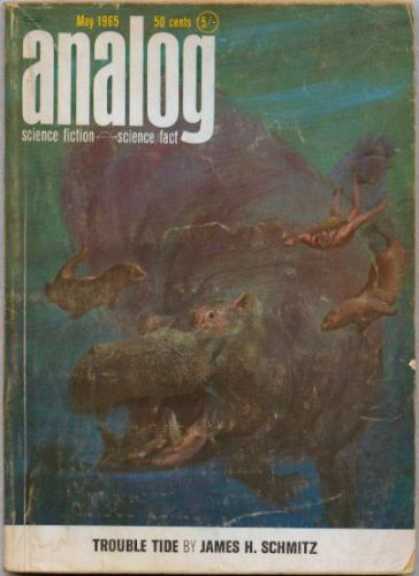 Astounding Stories 414 - Trouble Tide - Mat 1965 - Underwater - Hippos - Sea Lion