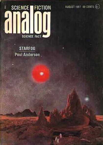 Astounding Stories 441 - Starfog - Poul Anderson - August 1967 - Red Orb - Alien Landscape