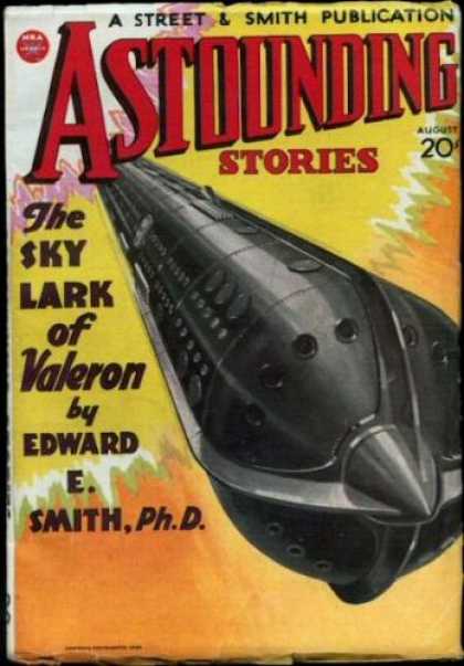 Astounding Stories 45 - August - The Sky Lark Of Valeron - Edward E Smith Ph D - Spacecraft - Spaceship