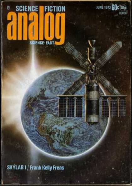 Astounding Stories 511 - June 1973 - Skylab - Space Station - Frank Kelly Freas - Space