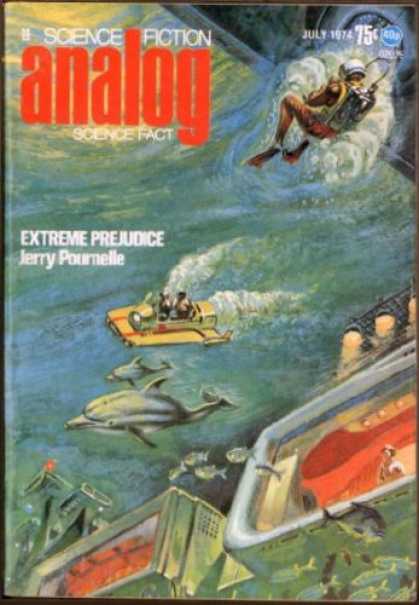 Astounding Stories 524 - Extreme Prejudice - Pournelle - July 1974 - Scuba Diver - Water