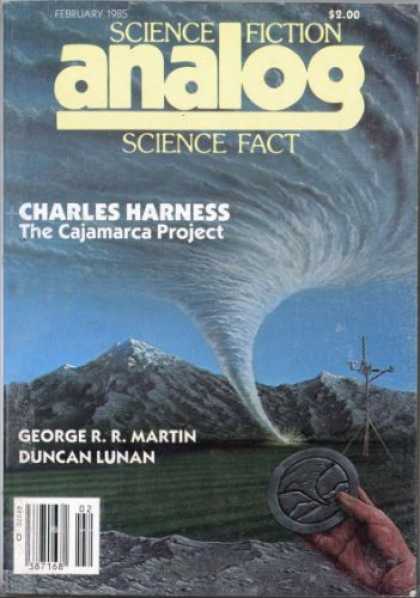 Astounding Stories 655 - The Cajamarca Project - February 1985 - Harness - Whirlwhind - Blue Cover