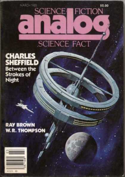 Astounding Stories 656 - Moon - Charles Sheffield - Between The Strokes Of Night - March 1985 - Ray Brown