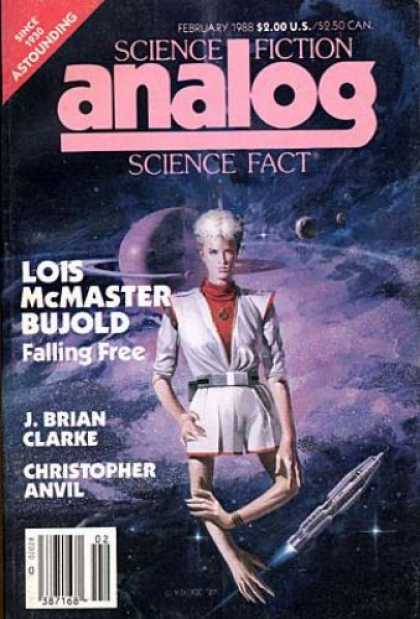 Astounding Stories 694 - Lois Mcmaster Bujold - Falling Free - February 1988 - J Brian Clarke - Christopher Anvil