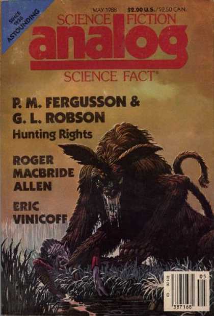 Astounding Stories 697 - Hunting Rights - Eric Vinicoff - Fangs - Beast - May 1988