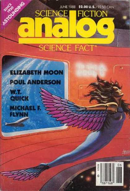 Astounding Stories 698 - Space - June 1988 - Flying Girl - Wings - Space Craft