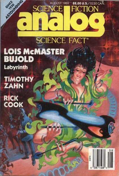 Astounding Stories 713 - Bujold - August 1989 - Zahn - Labyrinth - Female Sorceress