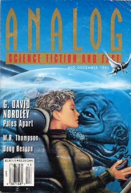 Astounding Stories 757 - December 1992 - Submarine - Diver And Sea Creature - Author Wrthompson Author Doug Beacon - Article Poles Apart