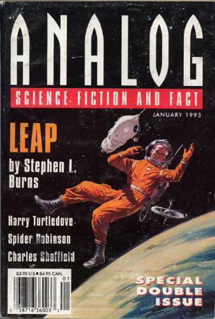 Astounding Stories 758 - January 1993 - Leap - Stephen I Burns - Harry Turtledove - Spider Robinson