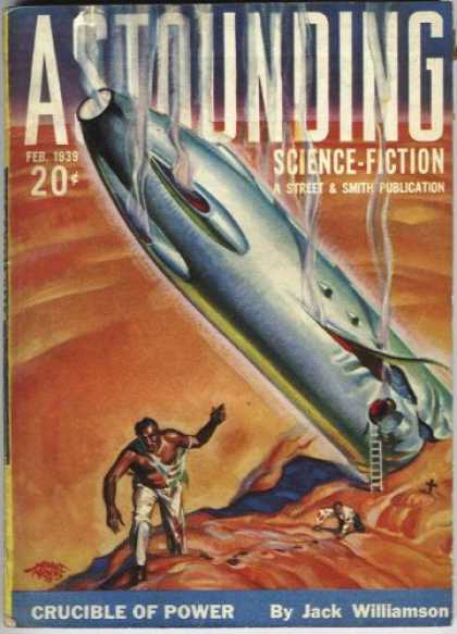 Astounding Stories 99 - Science Fiction - Spaceship - Crucible Of Power - February 1939 - Crash