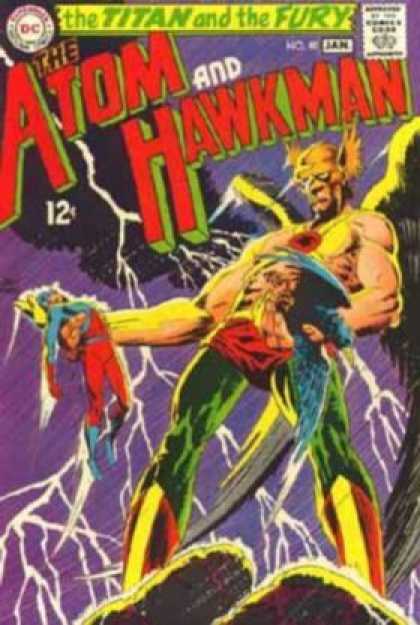 Atom 40 - Superman National Comics - Approved By The Comics Code - Hawkman - The Titan And The Fury - Lightning