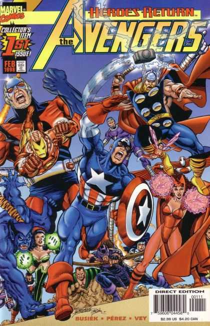 Avengers (1998) 1 - Marvel - Shield - Captain America - Thor - Superhero - George Perez, Tom Smith