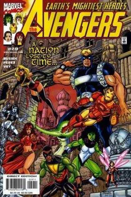Avengers (1998) 29 - She-hulk - Iron Man - Giant Man - Defend - Time Travel - George Perez