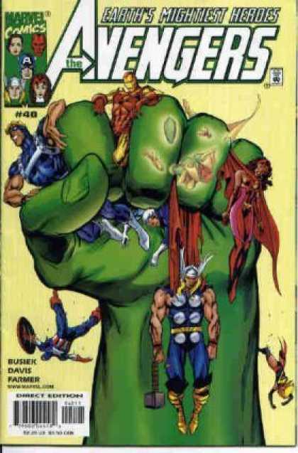 Avengers (1998) 40 - Marvel Comics - Earths Mightiest Heros - Green Hand - Davis - Captin America - Alan Davis