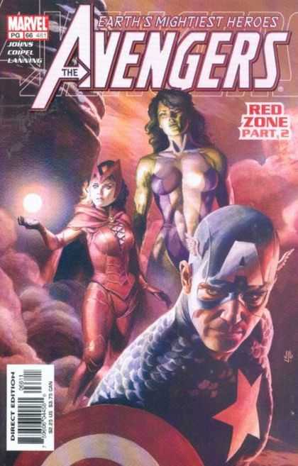 Red Zone Part 2 - She Hulk - Scarlet Witch - Captain America - Clouds - J Jones Avengers (1998) 66 - Red Zone Part 2 - She Hulk - Scarlet Witch - Captain America - Clouds - J Jones