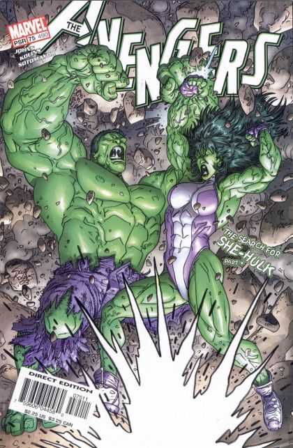 Avengers (1998) 75 - Hulk - Stones - Green - Violet - Leters - Scott Kolins