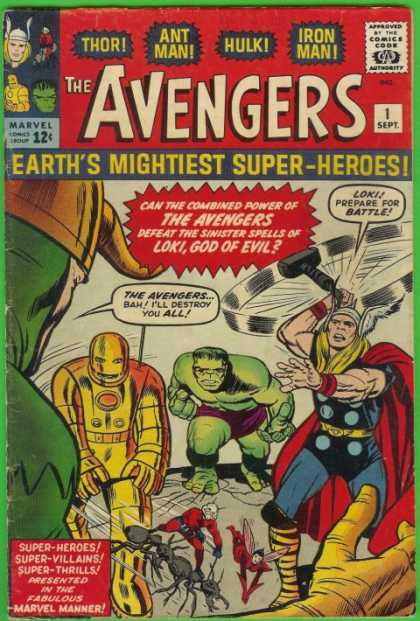 Avengers 1 - Loki - Marvel Manner - Loki God Of Evil - Super-heroes - Prepare For Battle - Dick Ayers, Jack Kirby