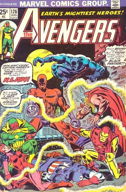 Avengers 126 - Klaw - Black Panther - Captain America - Earths Mightiest Heroes - Titans