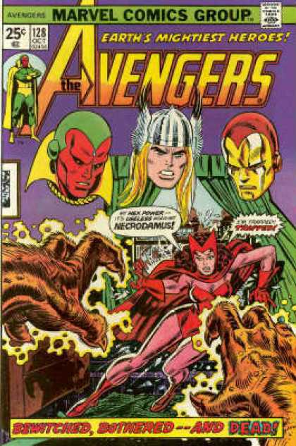 Avengers 128 - Vision - Thor - Iron Man - Scarlet Witch - Necrodamus