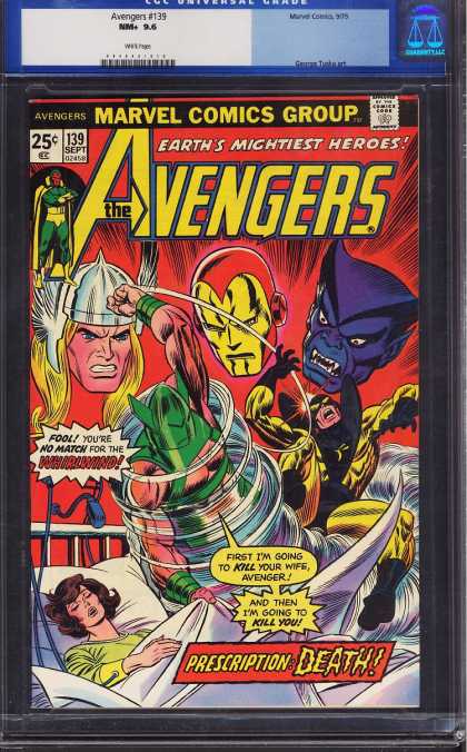 Avengers 139 - Janet Van Dyne - Bed - Whirlwind - Death - Thor