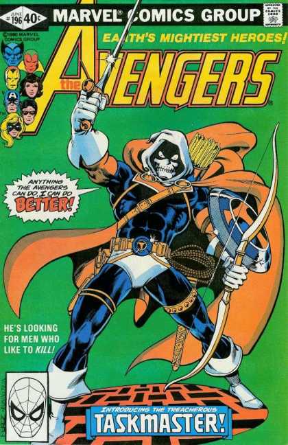 Avengers 196 - Mightiest Heroes - Earth - Skeleton - Sword - Bow - George Perez, Josef Rubinstein