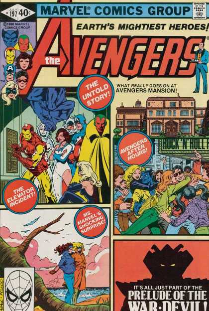 Avengers 197 - Mansion - Teen Idol - Crazed Fans - Superheroes - Ocean - Bob McLeod, George Perez