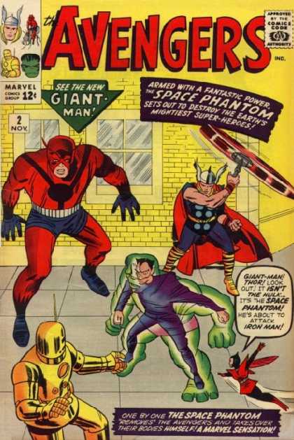 Avengers 2 - Thor - Giant Man - Space Phantom - Marvel Comics - The Hulk - Jack Kirby