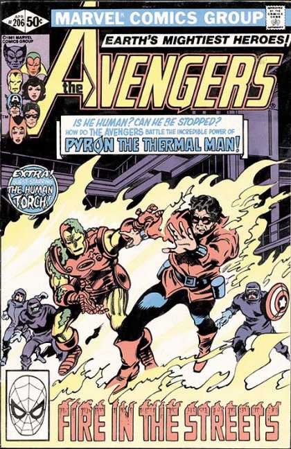 Avengers 206 - Marvel - Superhero - Wonder Man - Iron Man - Thermal Man - Gene Colan